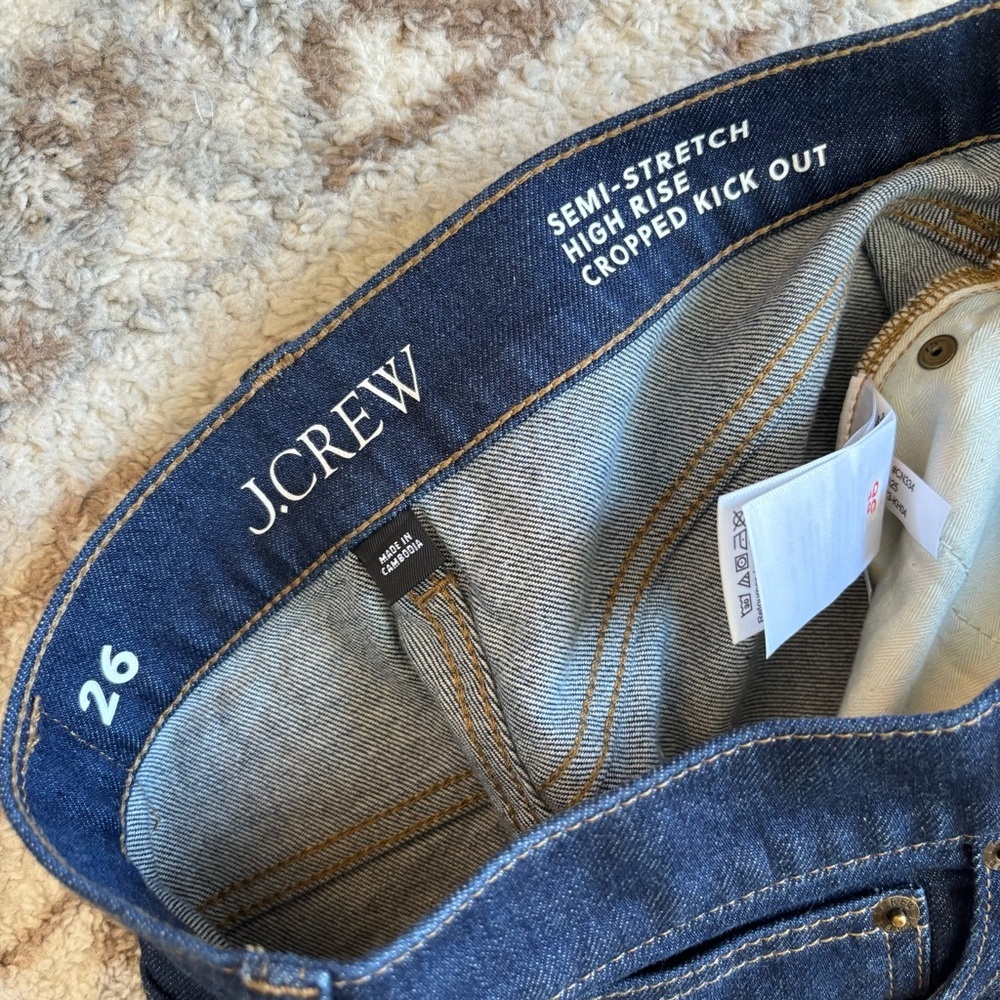 J. Crew Dark Indigo Wide-Leg Jeans - Picture 7 of 8